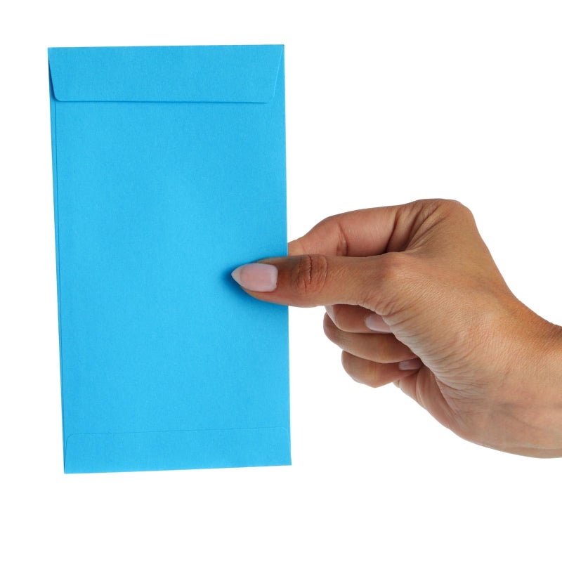 Okuna Outpost Money Envelopes - 3.5 x 6.5 in, Blue, 100-Pack, Modern - Peel & Seal Flap & 100 GSM Paper - Coin Envelopes for Cash Storage, Budgeting & Gifting - Image 5